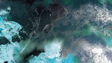 Yaratıcı soyut el boyalı arka plan deniz, duvar kağıdı, doku, tuval üzerine akrilik resim yakın çekim parçası. Modern sanat. Çağdaş sanat. Sanat sıvı.