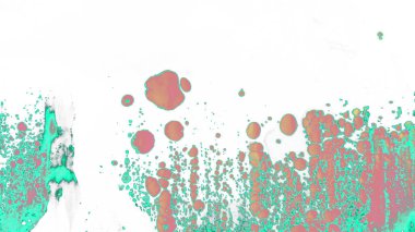 Kırmızı arka plan. Makro hücreleri. Neon. Akrilik boyalar. Mermer doku. Çağdaş sanat.