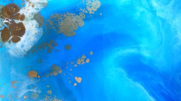 Αφηρημένα Φόντο Ακρυλικά Χρώματα Μάρμαρο Σύγχρονη Τέχνη Gold Ocean — Φωτογραφία Αρχείου
