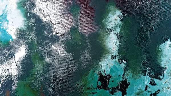 Yaratıcı soyut el boyalı arka plan deniz, duvar kağıdı, doku, tuval üzerine akrilik resim yakın çekim parçası. Modern sanat. Çağdaş sanat. Sanat sıvı.