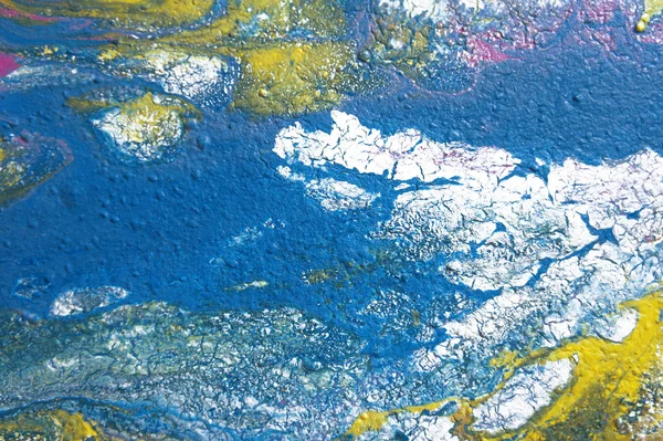 Creative Abstraktní Ručně Malované Pozadí Moře Tapety Textury Detail Fragment — Stock fotografie