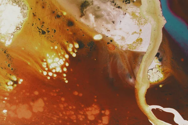 Yaratıcı soyut el boyası arka plan, duvar kağıdı, doku fırça darbeleriyle tuvale akrilik resmin yakın plan bir parçası. Modern sanat. Çağdaş sanat.