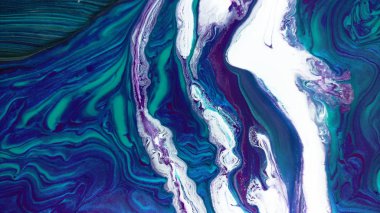 Yaratıcı soyut el boyası arka plan, duvar kağıdı, doku fırça darbeleriyle tuvale akrilik resmin yakın plan bir parçası. Modern sanat. Çağdaş sanat.