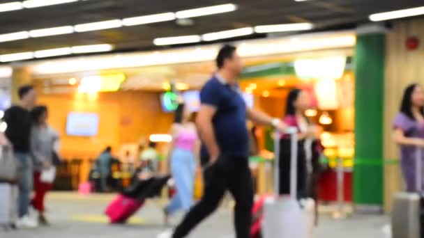 Bangkok Thaïlande Août 2019 Personnes Non Identifiées Promenant Dans Terminal — Video