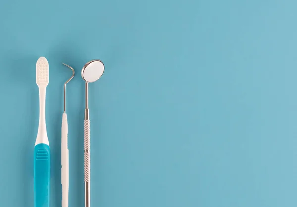 Dental tool with toothbrush in dental care concept. — Stock Photo, Image