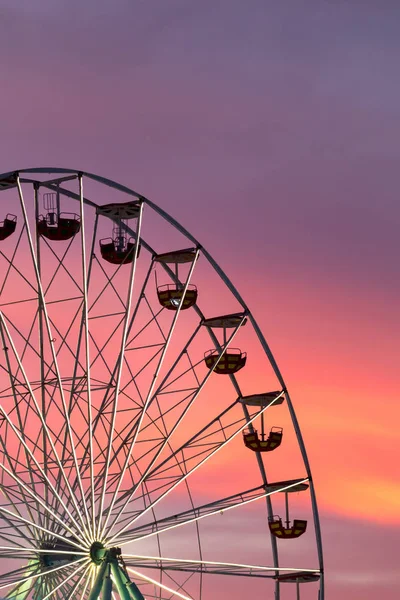 Roda Gigante Pôr Sol — Fotografia de Stock