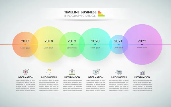 Modèle Infographie Concept Affaires Chronologie Peut Être Utilisé Pour Mise — Image vectorielle