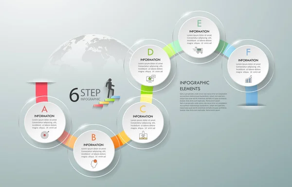 Modelo Infográfico Conceito Negócio Etapas Podem Ser Usadas Para Layout —  Vetores de Stock