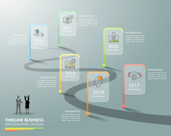 Modèle Infographique Concept Entreprise Étapes Peut Être Utilisé Pour Mise — Image vectorielle