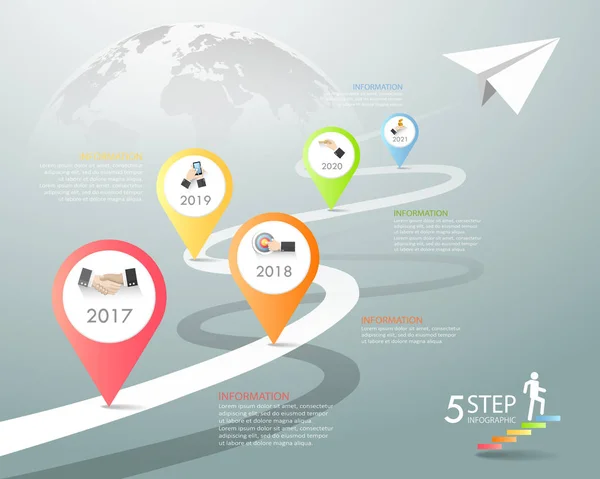 Ontwerp Infographic Template Opties Business Concept Kan Worden Gebruikt Voor — Stockvector