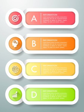 İş kavramı Infographic Şablon 4 adımlar,-ebilmek var olmak kullanılmış için iş akışı, düzen, adımları, numarası seçenekleri, proje zaman çizelgesi veya kilometre taşları.