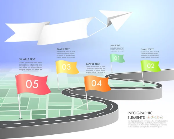 Modèle Infographie Concept Affaires Chronologie Peut Être Utilisé Pour Mise — Image vectorielle