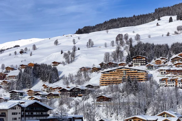 スキーリゾートSaalbach Hinterglemm Leogang Fieburn オーストリア — ストック写真