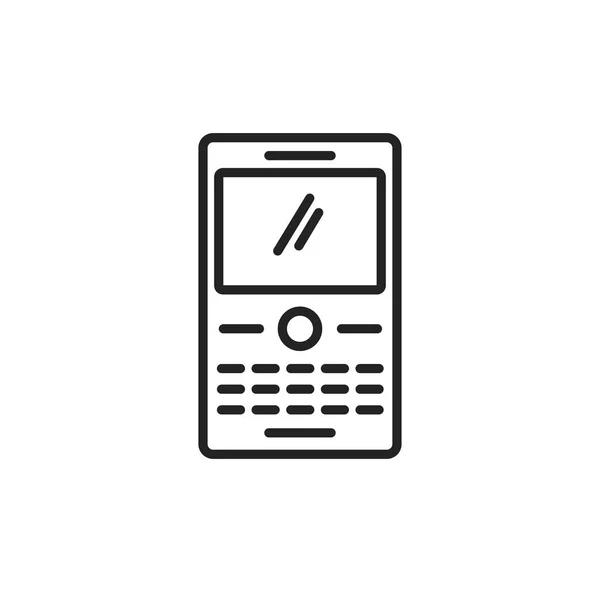 Τηλέφωνο με κουμπιά πληκτρολόγιο εικονίδιο διάνυσμα, γραμμή τέχνης διάρθρωσης smartphone με κουμπιά, κινητό τηλέφωνο σύμβολο απομονωμένη clipart — Διανυσματικό Αρχείο