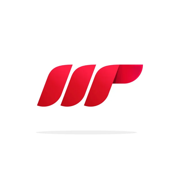 Abstraktní krásy kreativní vektorové logo izolované na bílý, elegantní písmeno r červená barva přechodu symbol, logo značky design, tři prvek — Stockový vektor