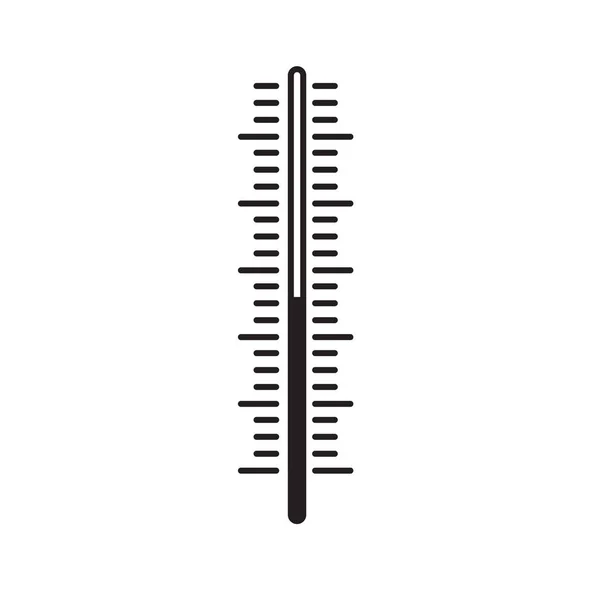 Ilustração de vetor de escala de termômetro, indicador de medição isolado em clipart branco —  Vetores de Stock