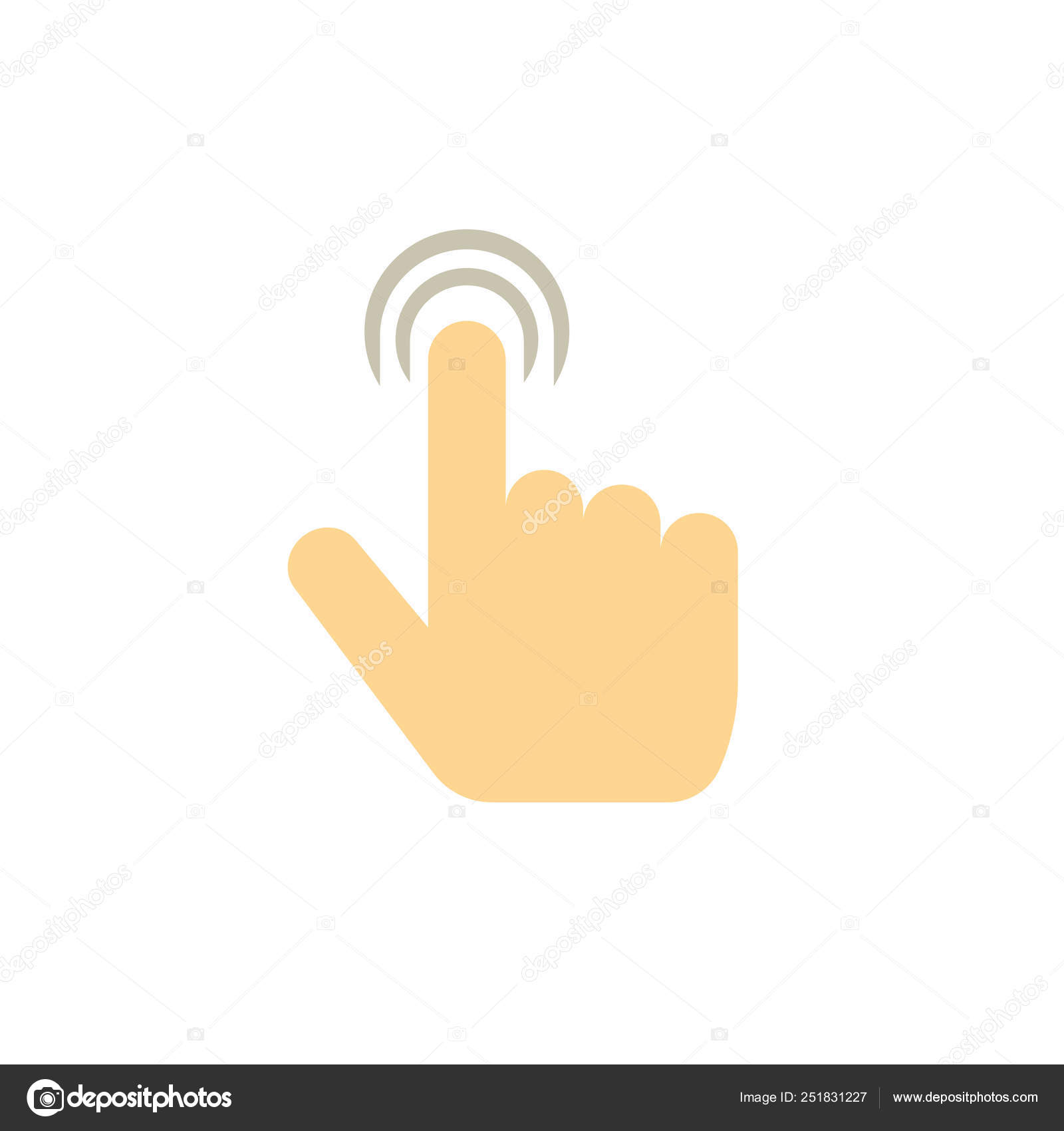 Pointer dedo clique ícone vetor ilustração, desenho animado plano indicador  polegar tocando símbolo isolado sinal clipart Vetor de ©vladwel 251831227, image size:1600x1700