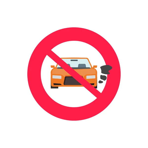 車や車のエンジンを実行しているサインベクトル、禁止または禁止されている自動車公園を開始エンジンシンボルを分離、停止開始自動アイコンクリップアート — ストックベクタ