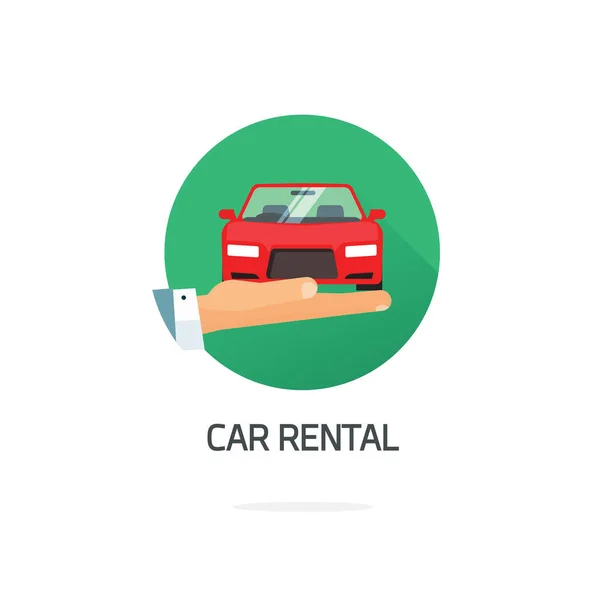 Símbolo de vetor de aluguer de carro ou automóvel em clipart de design de estilo de desenho animado plano —  Vetores de Stock