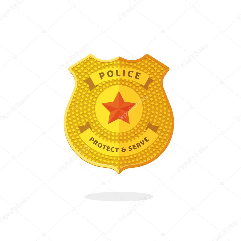 Police badge vector symbol isolated clipart