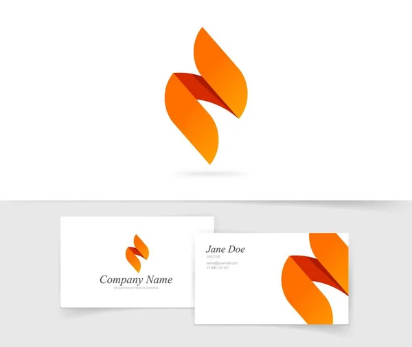 Flame logo vector isolated, flat of ignite logotype template, abstract gradient geometric fire brand symbol, elegant flaming emblem and business card design clipart — Stock Vector