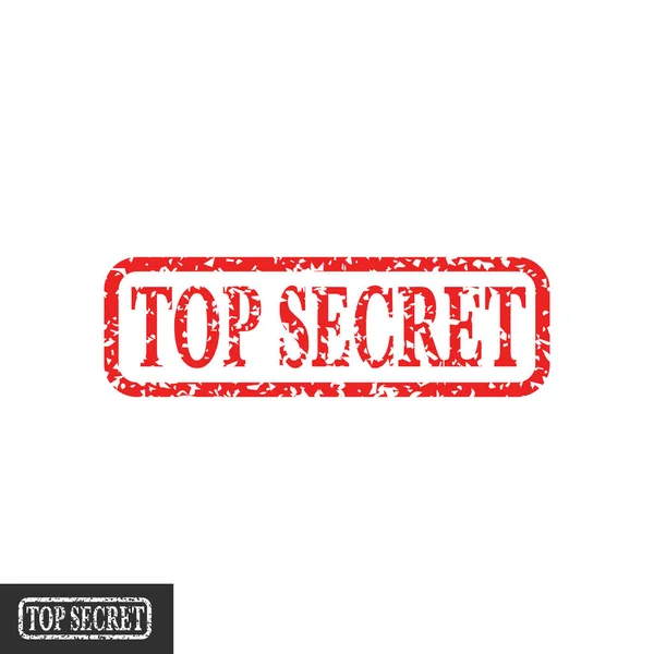 Símbolo vectorial de sello secreto superior, diseño retro gruñón de sello confidencial signo clipart aislado — Vector de stock