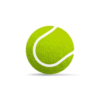 Tenis topu gerçekçi vektör illüstrasyon beyaz arka plan clipart izole