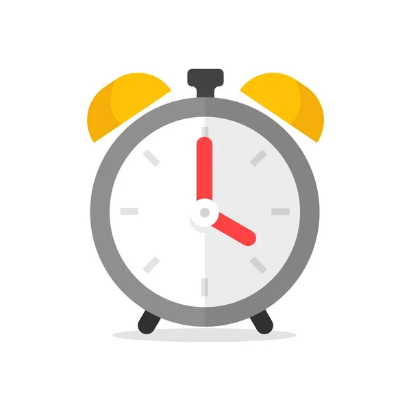 Reloj alarma vector icono plano de dibujos animados moderno símbolo clipart aislado — Vector de stock