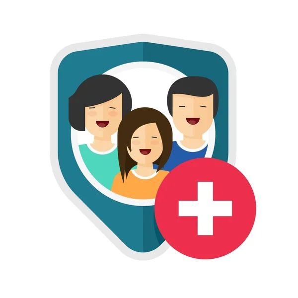 ( 영어 ) Family Health insurance vector shield ( 영어 ) Medical life care ( 영어 ) private protection guard ( 영어 ) flat cartoon icon sign ( 영어 ) Home Safety guarding ( 영어 ) 기호 — 스톡 벡터