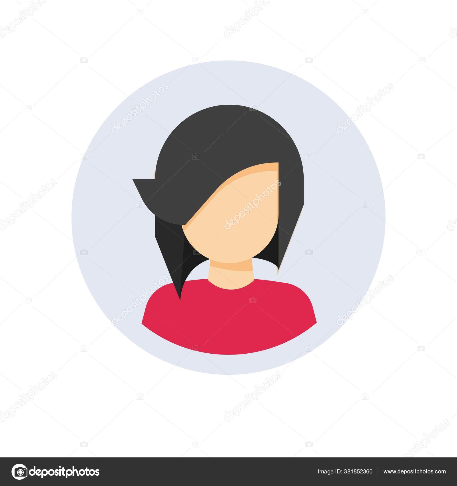 Avatar girls icon vector. Woman icon illustration. Face of female icons  cartoon style. Isolated woman avatar for ui and web design. Stock Vector