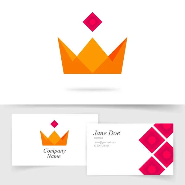Στέμμα βασιλιάς βασιλικό εικονίδιο διάνυσμα λογότυπο ή πριμοδότηση ποιότητας χρυσή ιδέα βραβείο για την επαγγελματική επίσκεψη πρότυπο κάρτα επίπεδη απεικόνιση κινουμένων σχεδίων σύμβολο, έννοια του ιππότης κόσμημα λογότυπος σύγχρονο γεωμετρικό σχεδιασμό — Διανυσματικό Αρχείο
