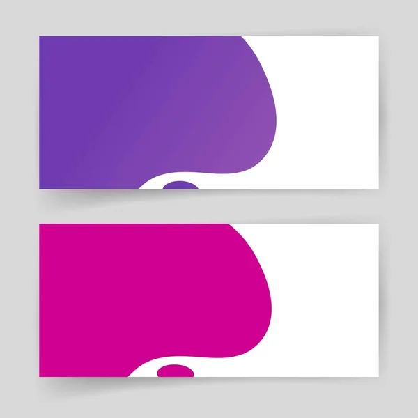Рідка рідина формує вектор дизайну абстрактних елементів, брошурні картки горизонтальний шаблонний фон, листівки флаєрів, буклетні обкладинки сторінок фіолетового рожевого кольору модний сучасний фоновий кліпарт — стоковий вектор