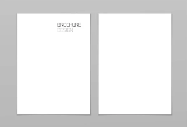 Mockup paper a4 page card empty blank template for identity branding presentation, empty clean pages mock up layout for brochure placard flyer horizontal white color — Stock Vector