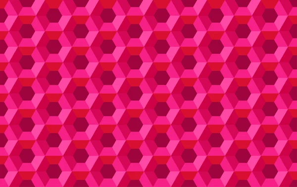Honeycomb hexagon abstract seamless vector background pattern purple red illustration, geometric symmetric polygon structure repeated backdrop grid template for technology flyer cover or brochure — Stock Vector