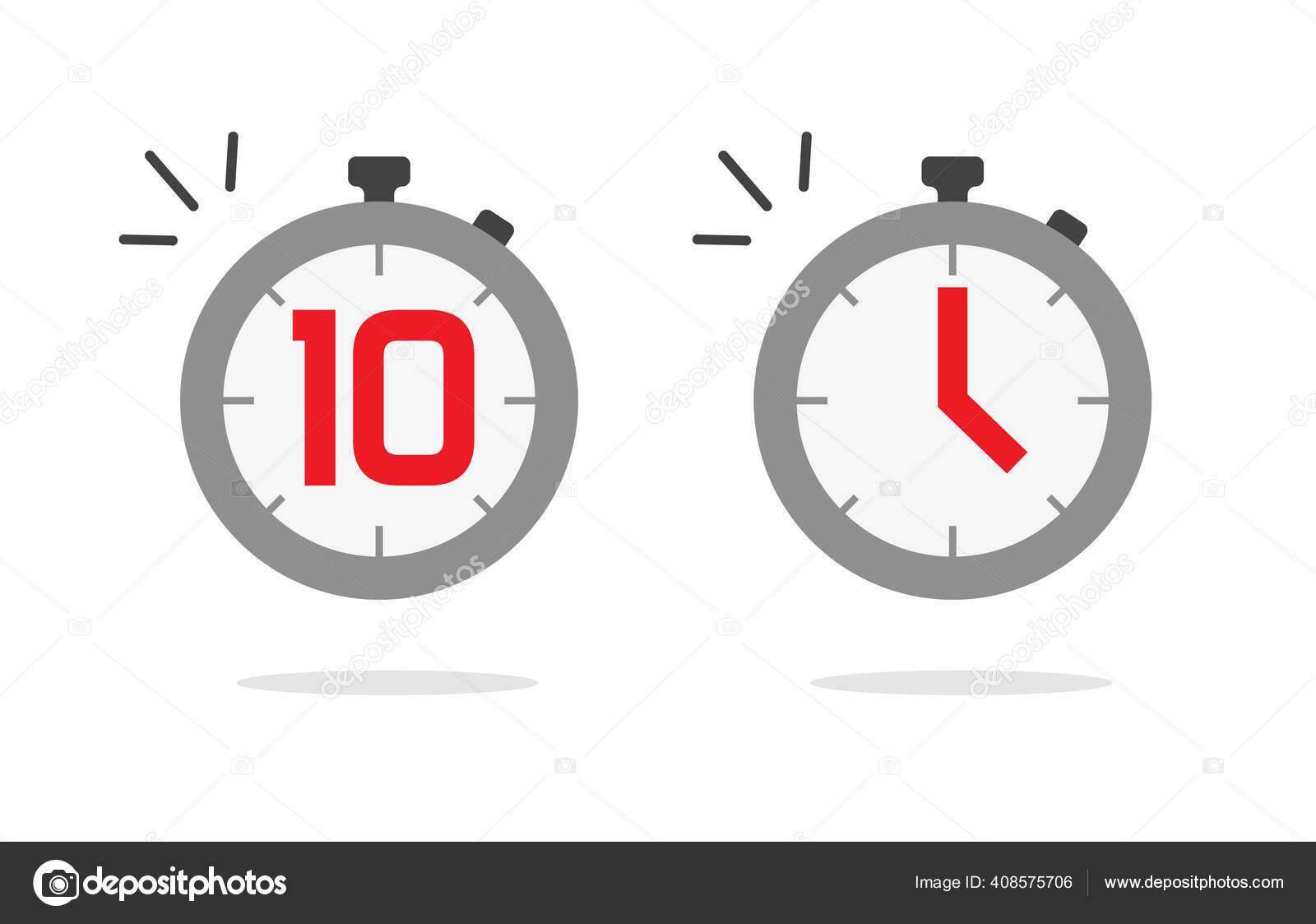 Stopwatch Duration Icon Outline Vector. Hour Timer Stock