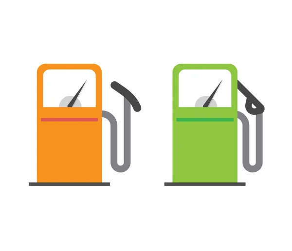 Vetor do ícone do posto de gasolina, símbolo do sinal da bomba de óleo de reabastecimento de gasolina pictograma isolado de desenhos animados planos — Vetor de Stock