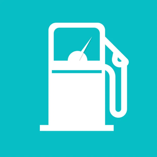Posto de gasolina ou vetor de forma de ícone de recarga de combustível, símbolo de sinal de bomba de óleo de gasolina silhueta de pictograma isolado de desenhos animados planos — Vetor de Stock