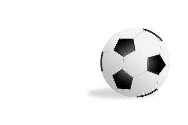 futbol topu beyaz arkaplanda izole edildi