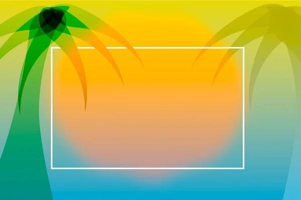 Tropical Summer Style Background Palm Tree Sunset — Stock Photo, Image