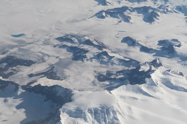 Vista Ariel Una Cordillera Cubierta Nieve —  Fotos de Stock