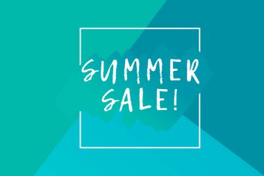 Yaz satış banner şablon metin ve modern arka plan