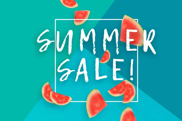 Summer sales banner template with text and modern background