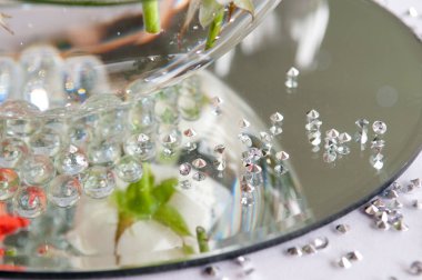 Düğün Resepsiyon misafirler için güzel düğün masası dekorasyon