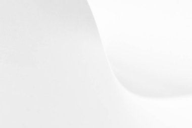 Beyaz üzerinde eğri dalga şeklinin soyut beyaz arkaplanı