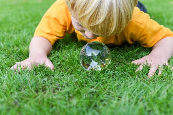 아이들은 밖에서 자연을 배우고 놀이를 환경을 합니다 — 스톡 사진
