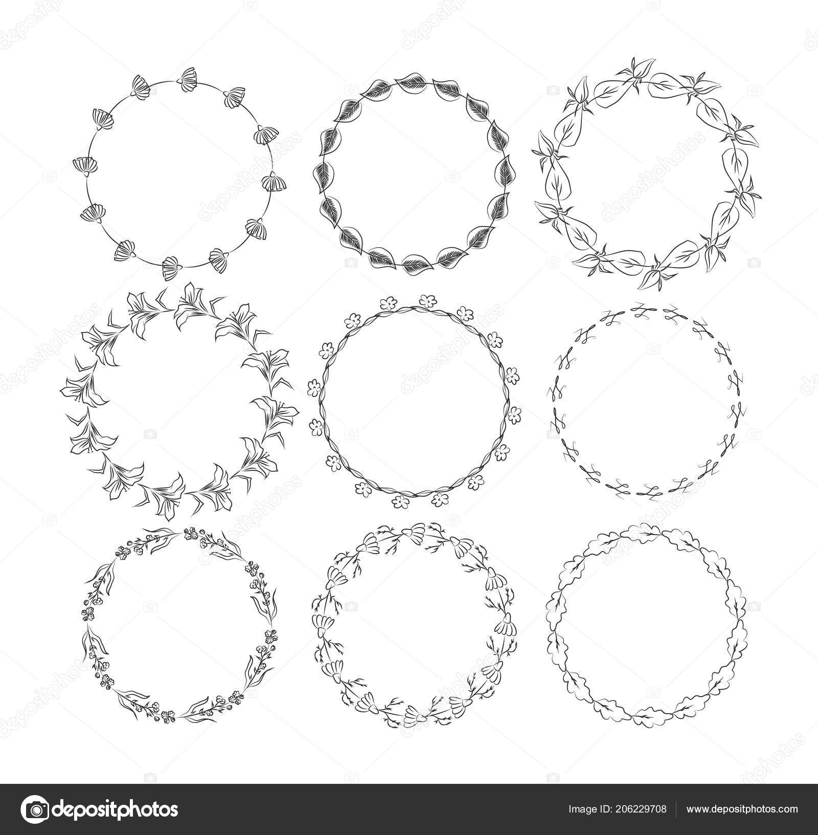 Download Beautiful Monogram Set With Floral Elements Vector Image By C Inspiring Vector Gmail Com Vector Stock 206229708