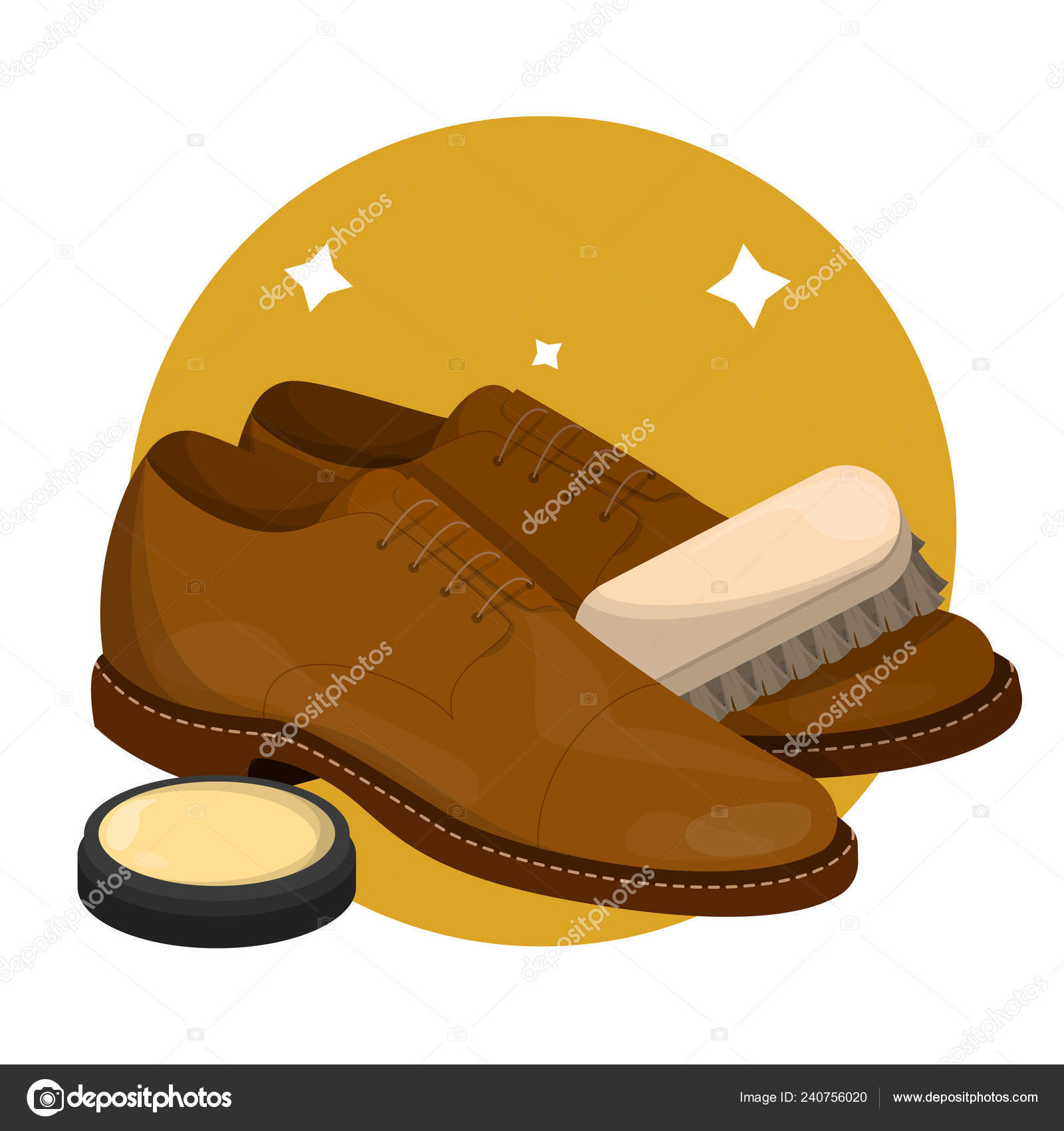 leather shoes vector