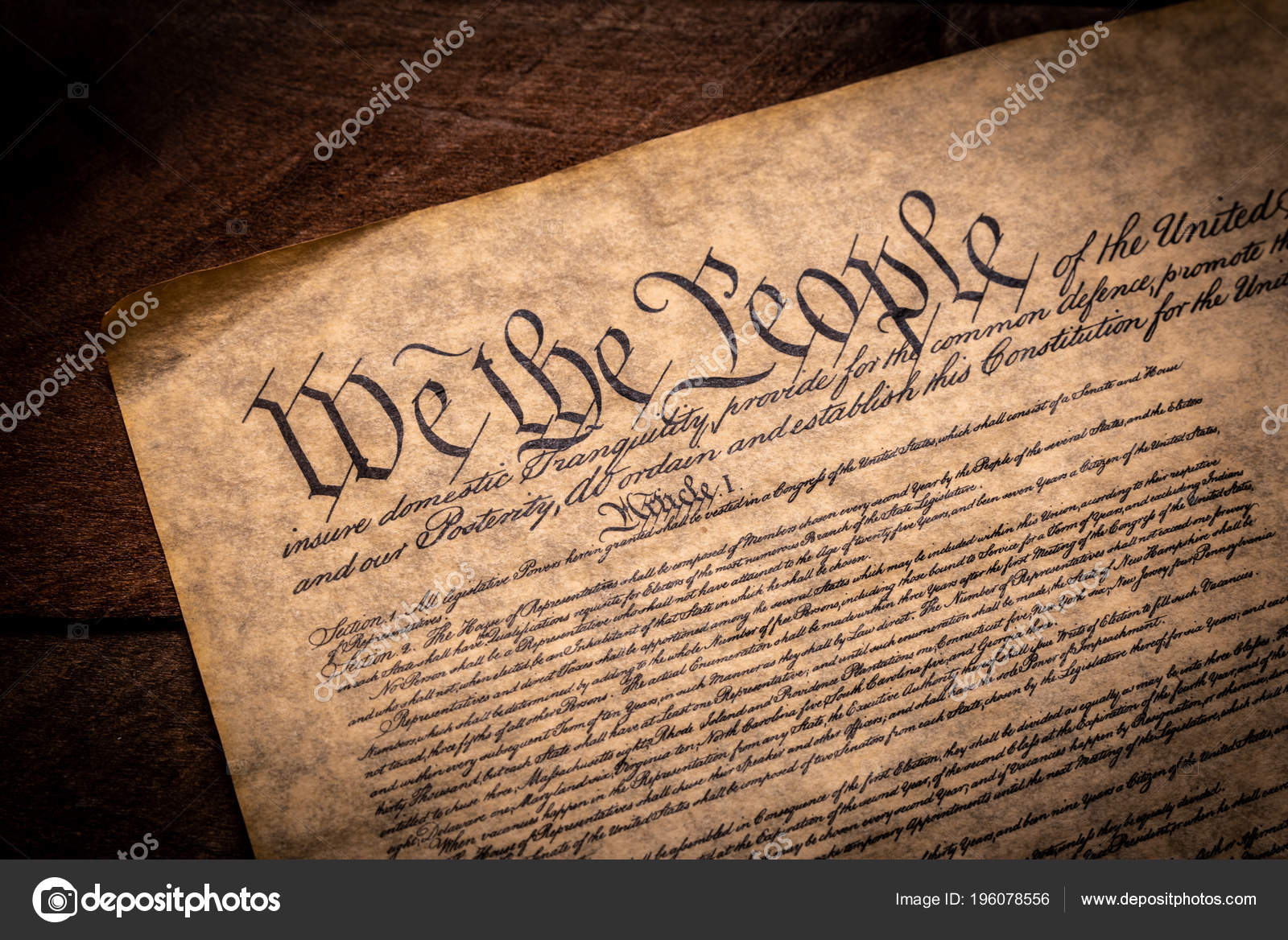 Una copia de la constitución de los Estados Unidos de América — Foto de  stock #196078556 © mflippo1.cox.net, image size:1600x1168