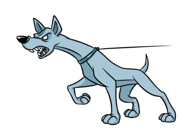 Köpek hayvan güvenlik öfke görüntü illüstrasyon izole karikatür