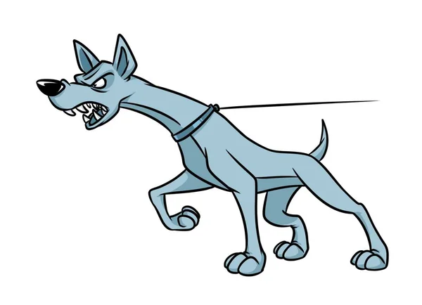 Agressão Cão Animal Segurança Raiva Desenho Animado Ilustração Isolado Imagem — Fotografia de Stock